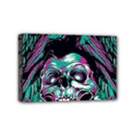 Anarchy Skull And Birds Mini Canvas 6  x 4  (Stretched)