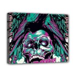 Anarchy Skull And Birds Canvas 10  x 8  (Stretched)