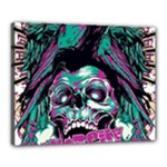 Anarchy Skull And Birds Canvas 20  x 16  (Stretched)