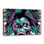 Anarchy Skull And Birds Canvas 18  x 12  (Stretched)