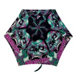 Anarchy Skull And Birds Mini Folding Umbrellas