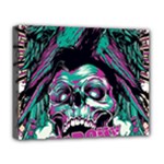 Anarchy Skull And Birds Deluxe Canvas 20  x 16  (Stretched)