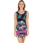 Anarchy Skull And Birds Bodycon Dress