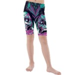 Anarchy Skull And Birds Kids  Mid Length Swim Shorts