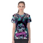 Anarchy Skull And Birds Women s Sport Mesh T-Shirt