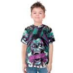 Anarchy Skull And Birds Kids  Cotton T-Shirt