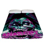 Anarchy Skull And Birds Fitted Sheet (Queen Size)