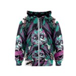 Anarchy Skull And Birds Kids  Zipper Hoodie
