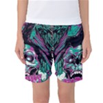 Anarchy Skull And Birds Women s Basketball Shorts