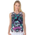 Anarchy Skull And Birds Women s Basketball Tank Top