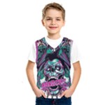 Anarchy Skull And Birds Kids  Basketball Tank Top