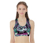 Anarchy Skull And Birds Sports Bra with Border