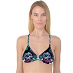 Anarchy Skull And Birds Reversible Tri Bikini Top