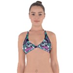 Anarchy Skull And Birds Halter Neck Bikini Top