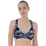 Anarchy Skull And Birds Sweetheart Sports Bra