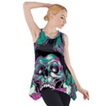 Anarchy Skull And Birds Side Drop Tank Tunic