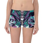 Anarchy Skull And Birds Reversible Boyleg Bikini Bottoms