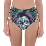 Anarchy Skull And Birds Reversible High-Waist Bikini Bottoms