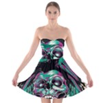 Anarchy Skull And Birds Strapless Bra Top Dress