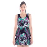 Anarchy Skull And Birds Scoop Neck Skater Dress