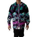 Anarchy Skull And Birds Kids  Hooded Windbreaker