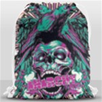 Anarchy Skull And Birds Drawstring Bag (Large)