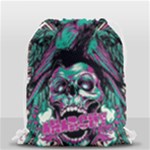 Anarchy Skull And Birds Drawstring Bag (Small)
