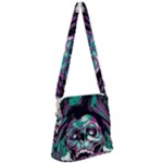 Anarchy Skull And Birds Zipper Messenger Bag