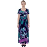Anarchy Skull And Birds High Waist Short Sleeve Maxi Dress
