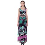 Anarchy Skull And Birds Empire Waist Maxi Dress