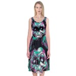 Anarchy Skull And Birds Midi Sleeveless Dress