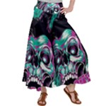 Anarchy Skull And Birds Women s Satin Palazzo Pants