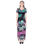 Anarchy Skull And Birds Short Sleeve Maxi Dress