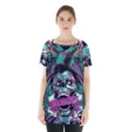 Anarchy Skull And Birds Skirt Hem Sports Top