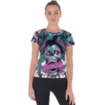 Anarchy Skull And Birds Short Sleeve Sports Top 