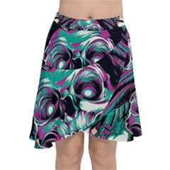 Chiffon Wrap Front Skirt 