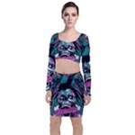 Anarchy Skull And Birds Top and Skirt Sets