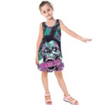 Anarchy Skull And Birds Kids  Sleeveless Dress
