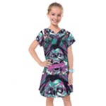 Anarchy Skull And Birds Kids  Drop Waist Dress
