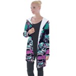 Anarchy Skull And Birds Longline Hooded Cardigan