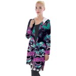Anarchy Skull And Birds Hooded Pocket Cardigan