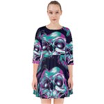 Anarchy Skull And Birds Smock Dress