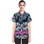 Anarchy Skull And Birds Women s Short Sleeve Shirt