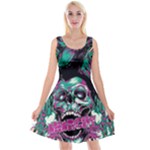 Anarchy Skull And Birds Reversible Velvet Sleeveless Dress