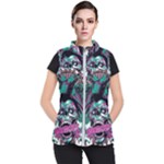 Anarchy Skull And Birds Women s Puffer Vest