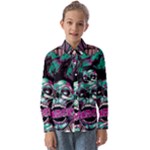 Anarchy Skull And Birds Kids  Long Sleeve Shirt