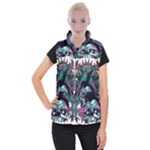 Anarchy Skull And Birds Women s Button Up Vest