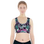 Anarchy Skull And Birds Sports Bra With Pocket
