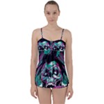 Anarchy Skull And Birds Babydoll Tankini Set