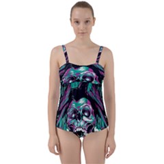 Twist Front Tankini Set 